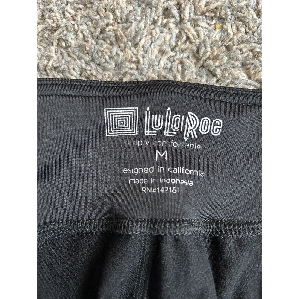 Lularoe Leggings Active Wear Medium Black With Multicolor Aztec Side Print - Picture 3 of 6